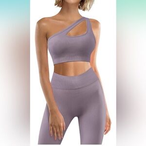 Women 2 Piece Ribbed Seamless
Yoga Leggings Exercise Set